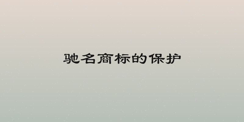 驰名商标的保护