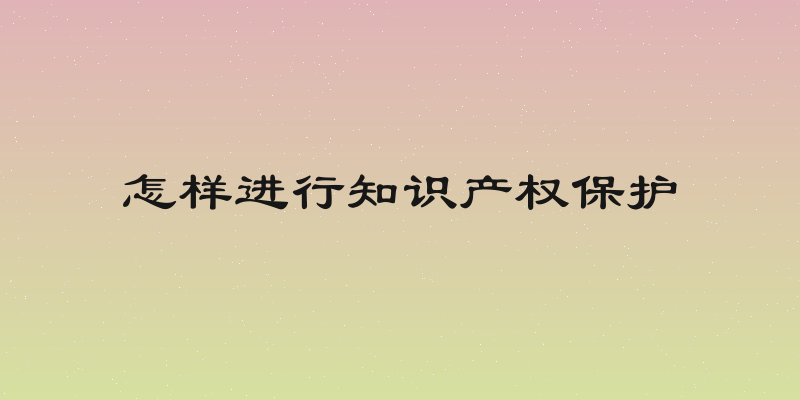 怎样进行知识产权保护