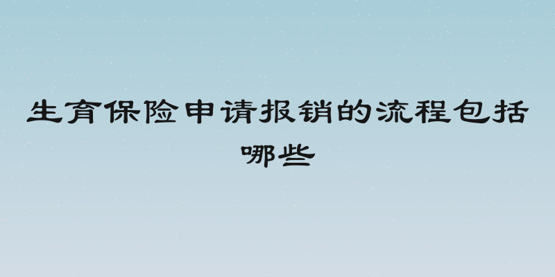 生育保险申请报销的流程包括哪些