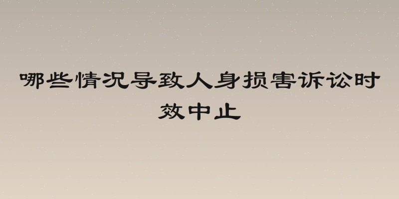 哪些情况导致人身损害诉讼时效中止
