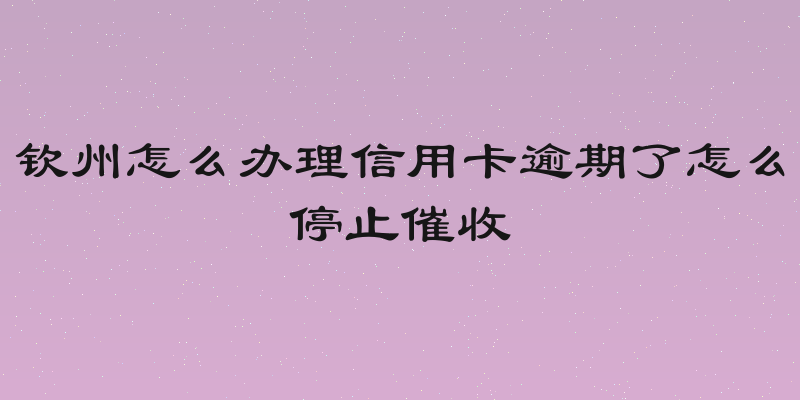 钦州怎么办理信用卡逾期了怎么停止催收