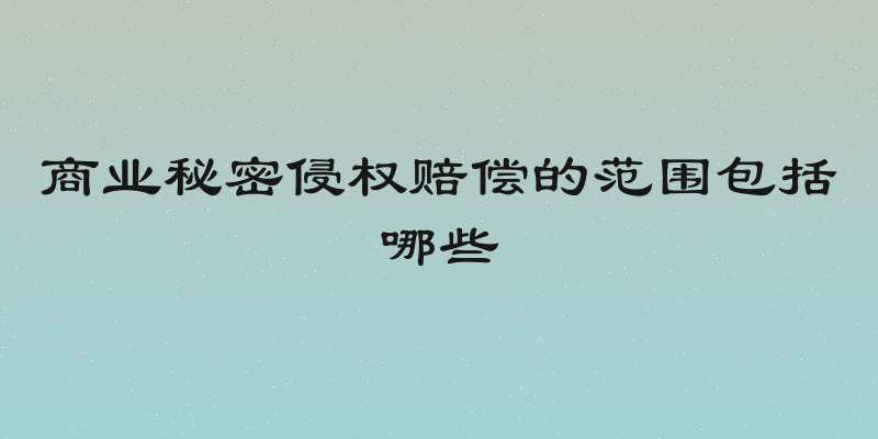 商业秘密侵权赔偿的范围包括哪些
