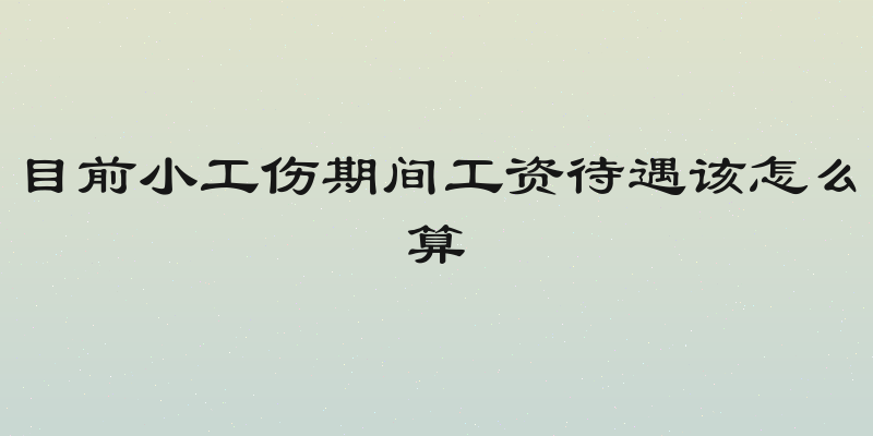 目前小工伤期间工资待遇该怎么算