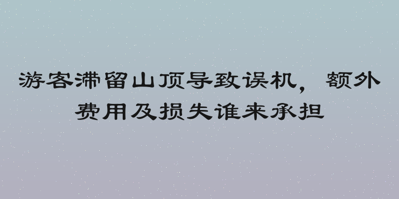 游客滞留山顶导致误机，额外费用及损失谁来承担