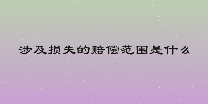 涉及损失的赔偿范围是什么