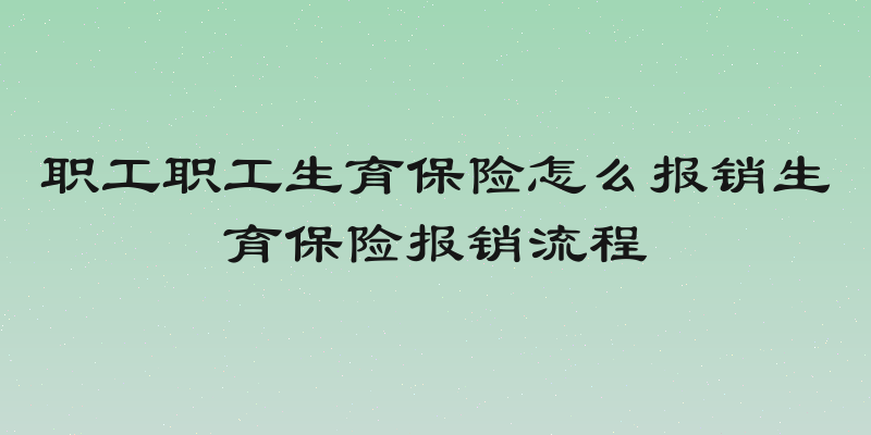 职工职工生育保险怎么报销生育保险报销流程
