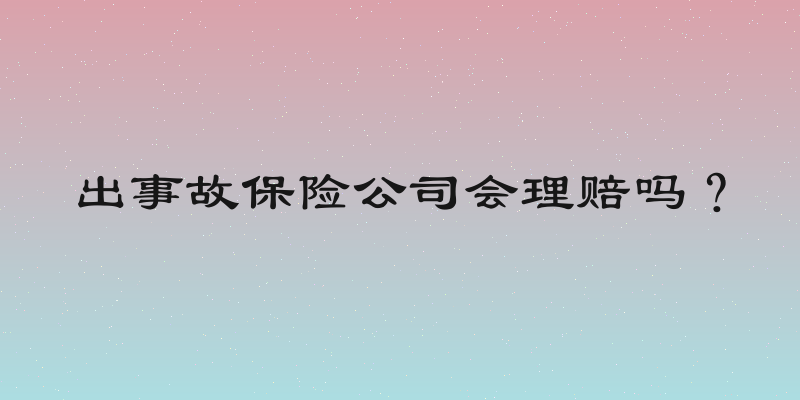 出事故保险公司会理赔吗？