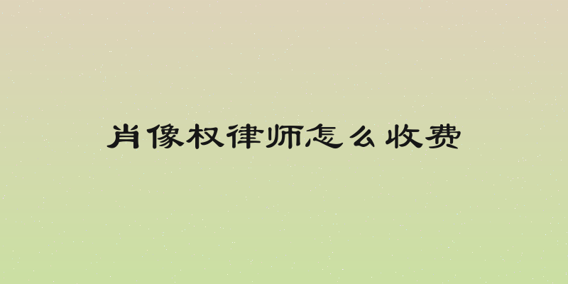肖像权律师怎么收费