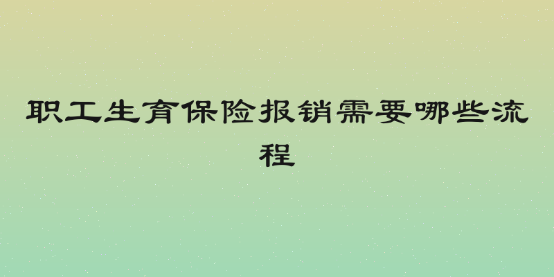 职工生育保险报销需要哪些流程
