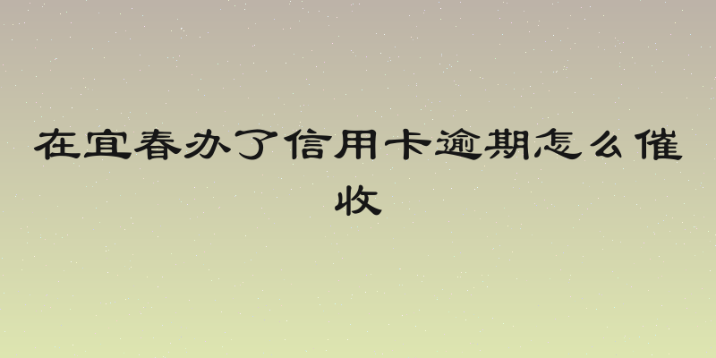 在宜春办了信用卡逾期怎么催收